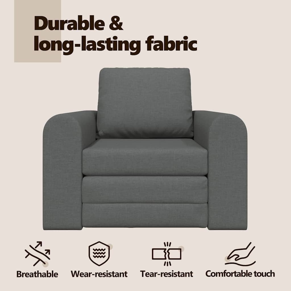 Sofa Bed Dark Grey 98 x 71 x 83 cm Fabric