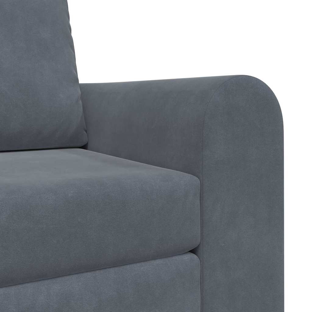 Sofa Bed Dark grey 98 x 71 x 83 cm Velvet