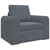 Sofa Bed Dark grey 98 x 71 x 83 cm Velvet