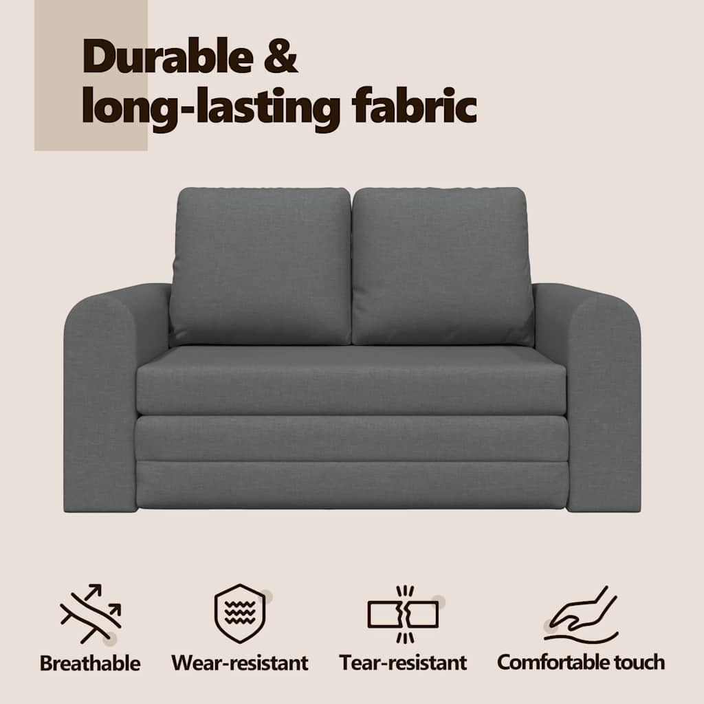 Sofa Bed 60cm Dark Grey Fabric