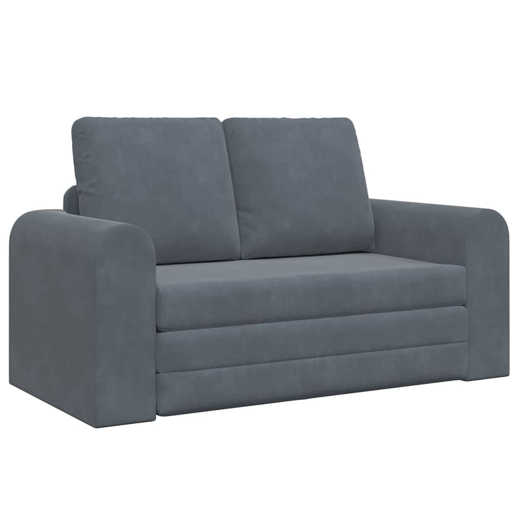 Sofa Bed Dark grey 148 x 71 x 83 cm Velvet