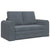 Sofa Bed Dark grey 148 x 71 x 83 cm Velvet