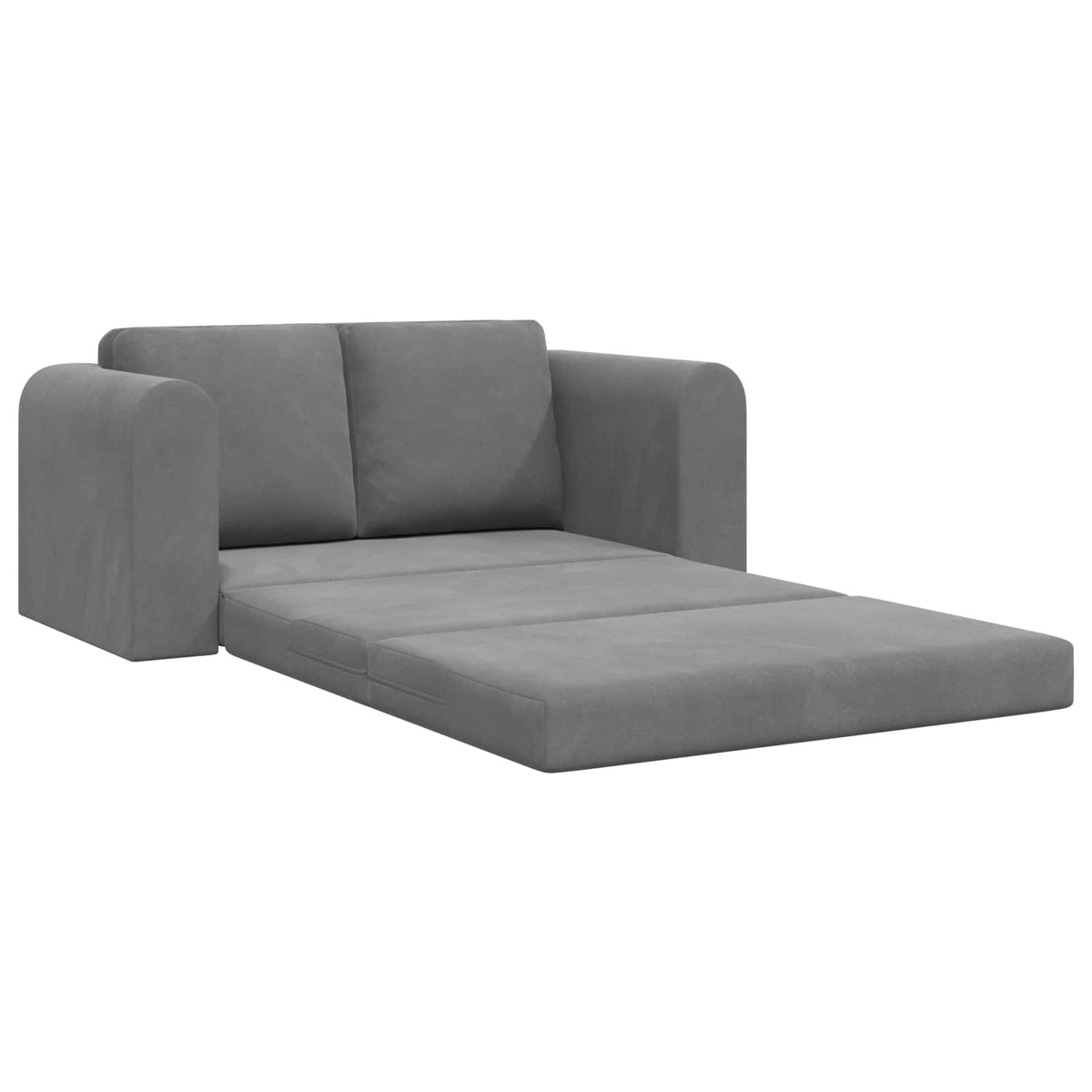 Sofa Bed Dark Grey 148 x 71 x 83 cm Velvet