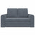 Sofa Bed Dark grey 148 x 71 x 83 cm Velvet