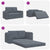 Sofa Bed Dark grey 148 x 71 x 83 cm Velvet