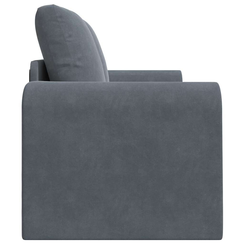 Sofa Bed Dark Grey 148 x 71 x 83 cm Velvet