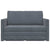 Sofa Bed Dark Grey 124 x 204 x 61 cm Velvet