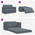 Sofa Bed Dark Grey 124 x 204 x 61 cm Velvet
