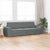 Floor Sofa Bed Dark Grey 245 x 78 x 77 cm Fabric