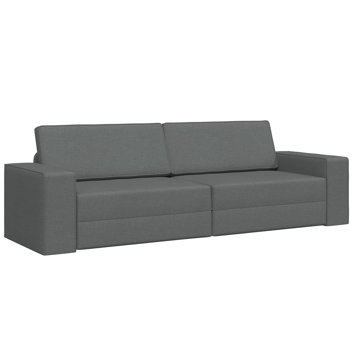 Sofa Bed 200cm Dark Grey Fabric