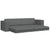 Floor Sofa Bed Dark Grey 245 x 78 x 77 cm Fabric
