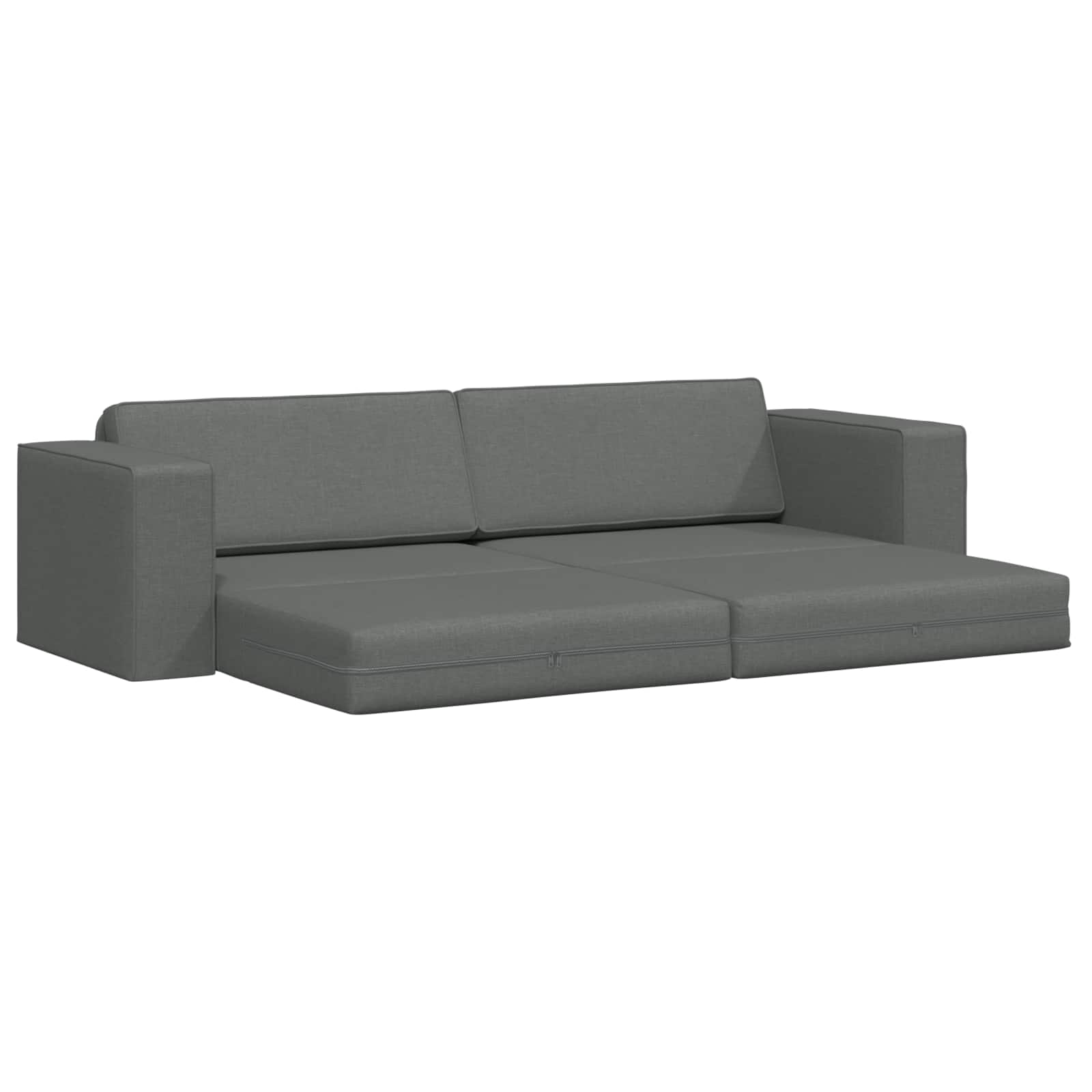 Sofa Bed 200cm Dark Grey Fabric