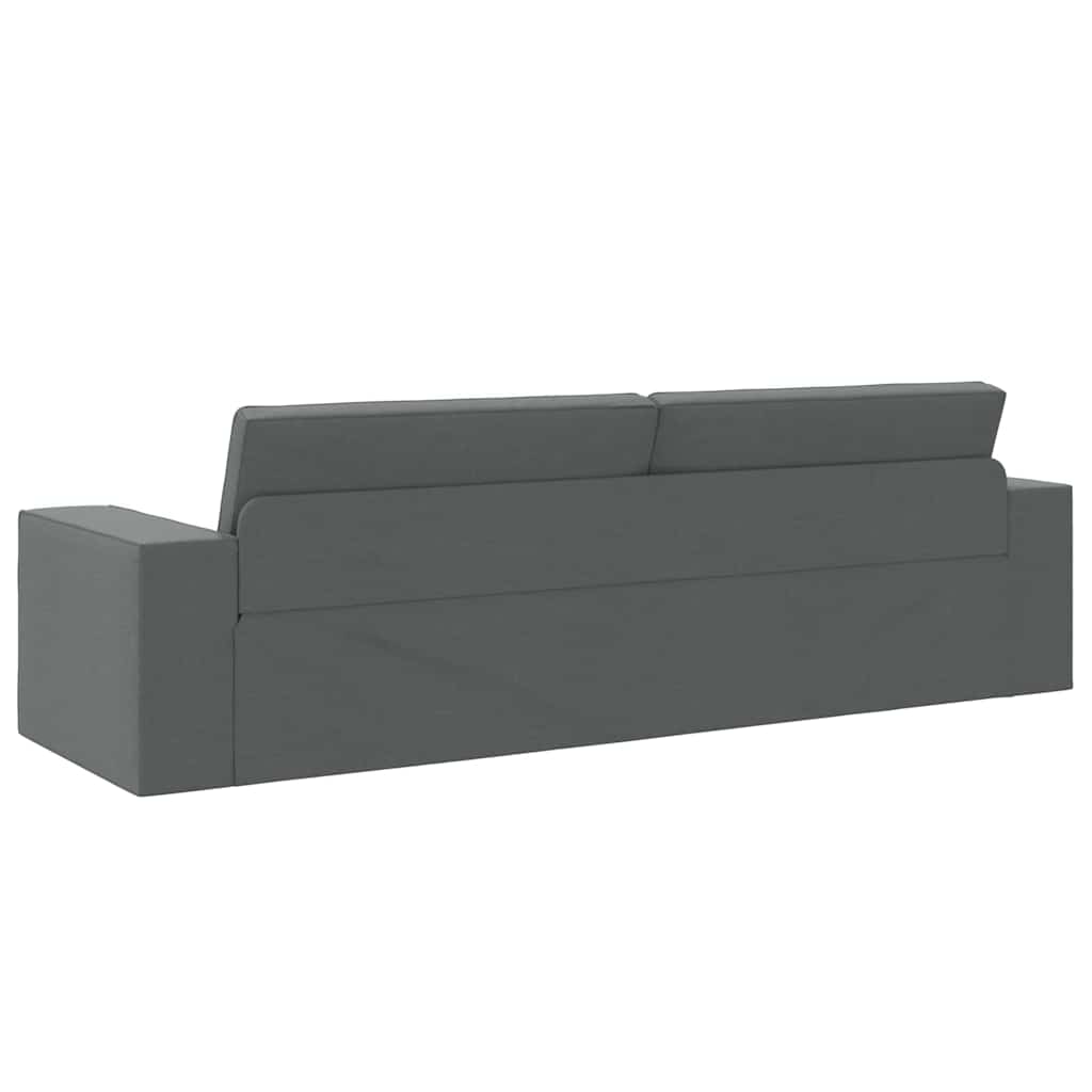 Floor Sofa Bed Dark Grey 245 x 78 x 77 cm Fabric