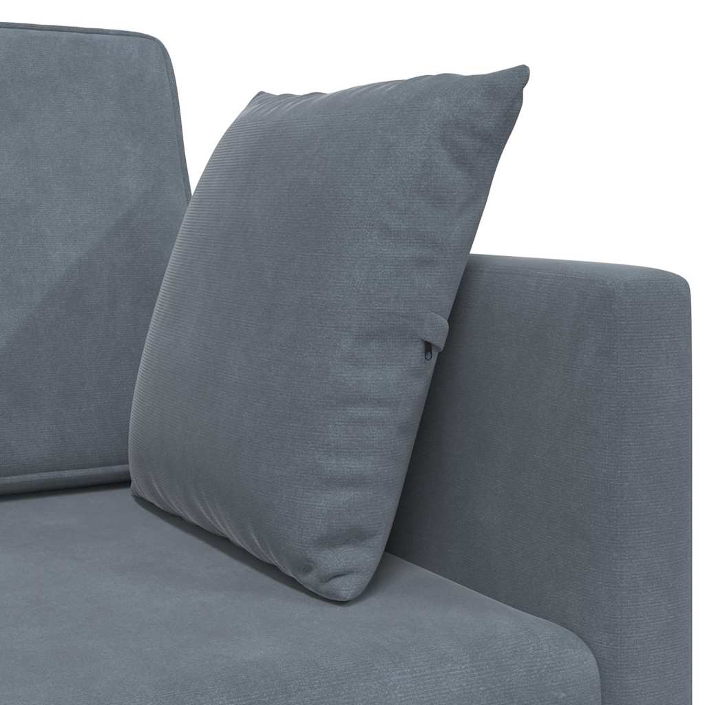 Floor Sofa Bed Dark Grey 213 x 76 x 77 cm Velvet