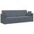 Floor Sofa Bed Dark Grey 213 x 76 x 77 cm Velvet