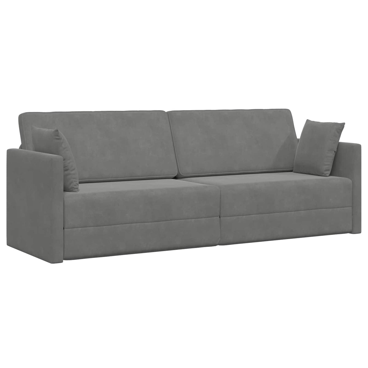 Floor Sofa Bed 200cm Dark Grey Velvet