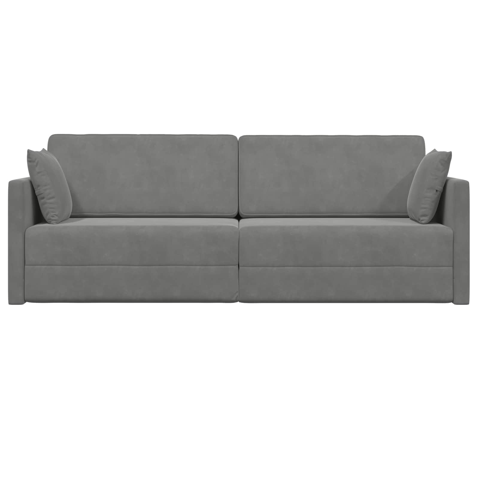 Floor Sofa Bed 200cm Dark Grey Velvet