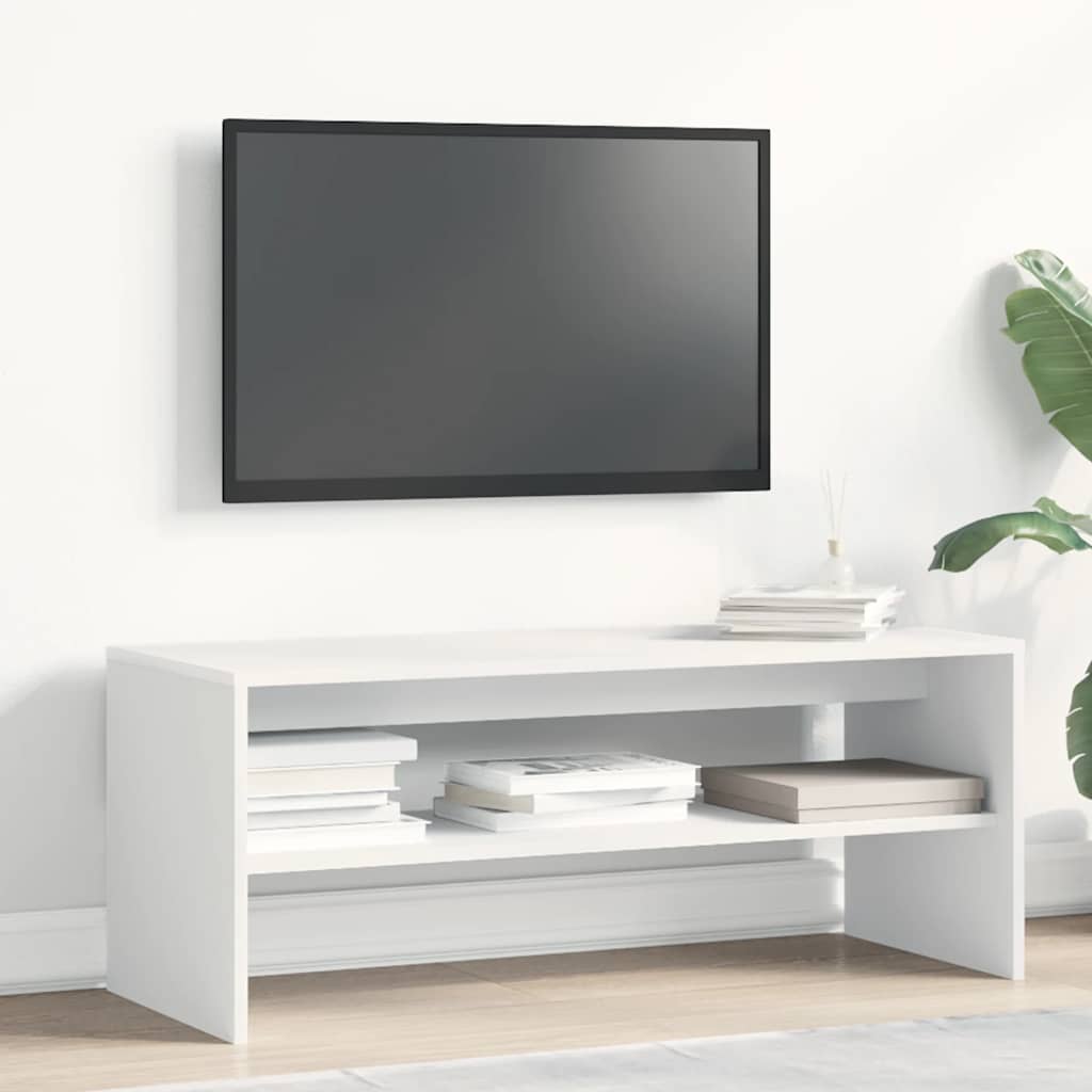 TV Cabinet White 100x40x40 cm Engineered Wood