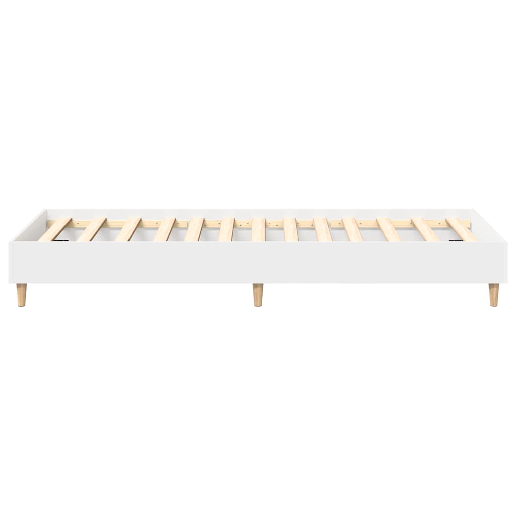 Bed Frame No Mattress White 90x190 cm Engineered Wood