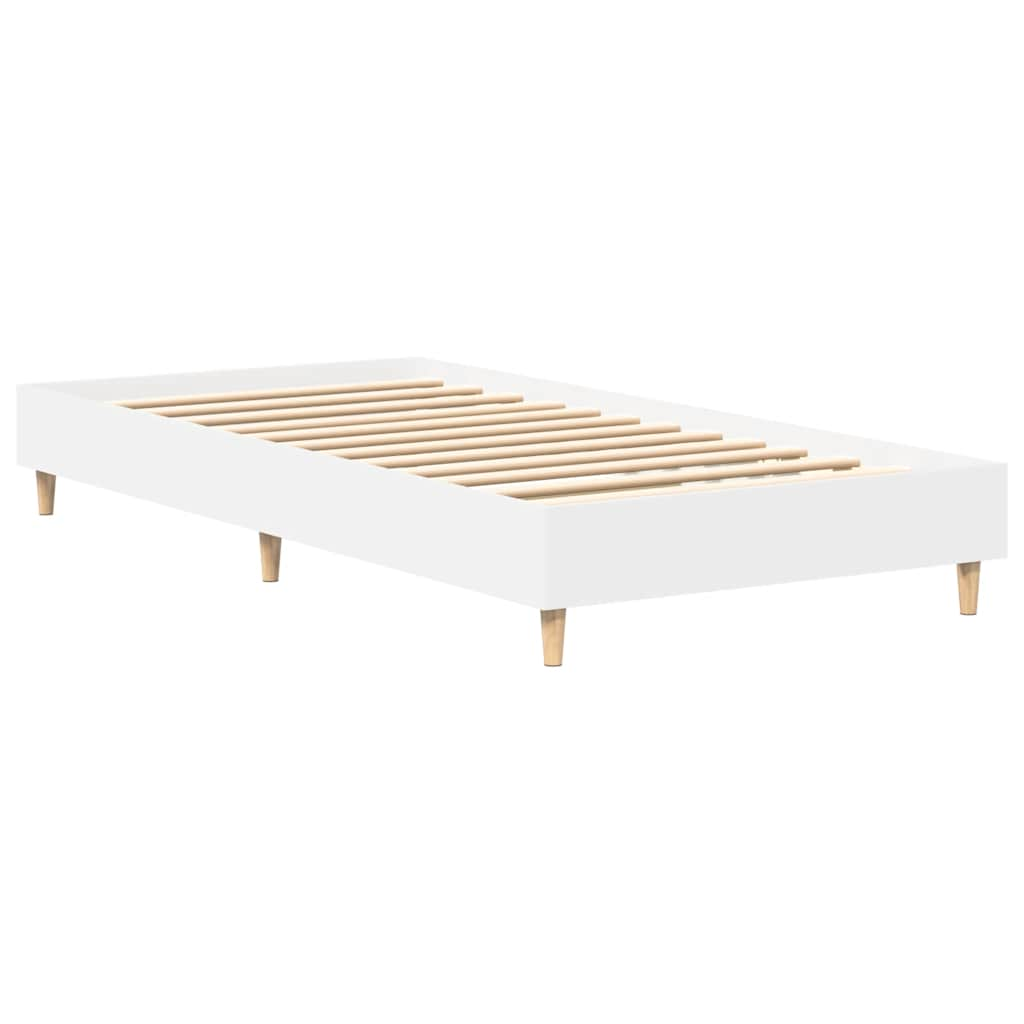 Bed Frame No Mattress White 90x190 cm Engineered Wood