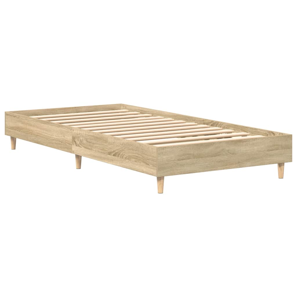 Bed Frame No Mattress Sonoma Oak 90x190 cm Engineered Wood