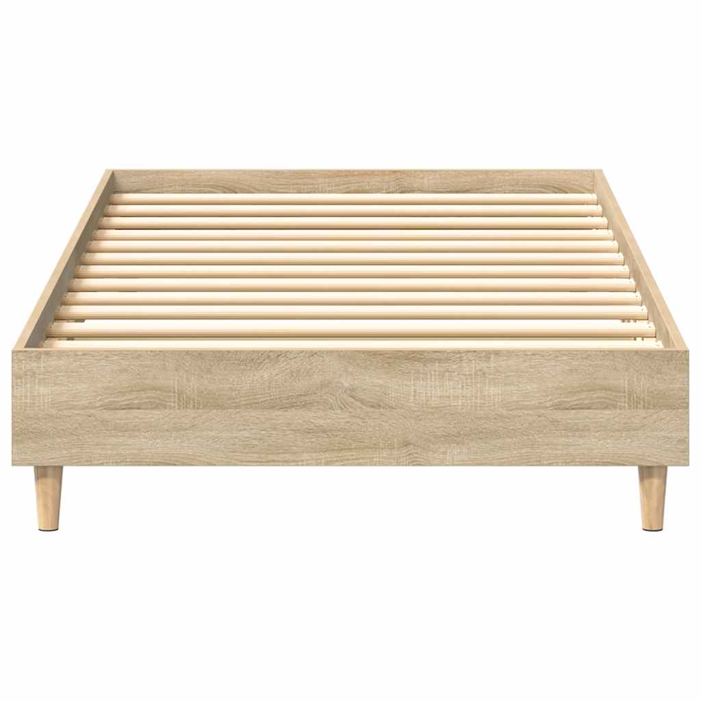 Bed Frame No Mattress Sonoma Oak 90x190 cm Engineered Wood