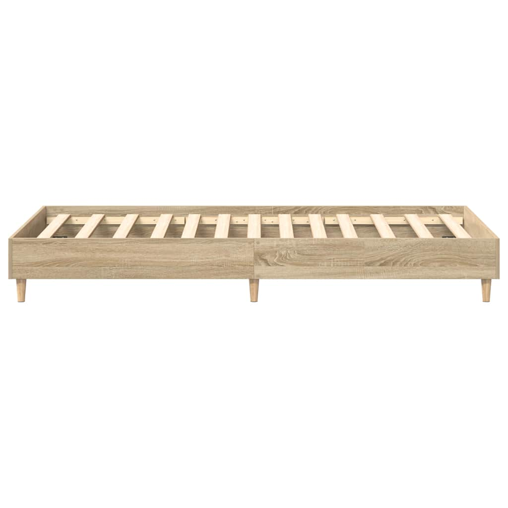 Bed Frame No Mattress Sonoma Oak 90x190 cm Engineered Wood