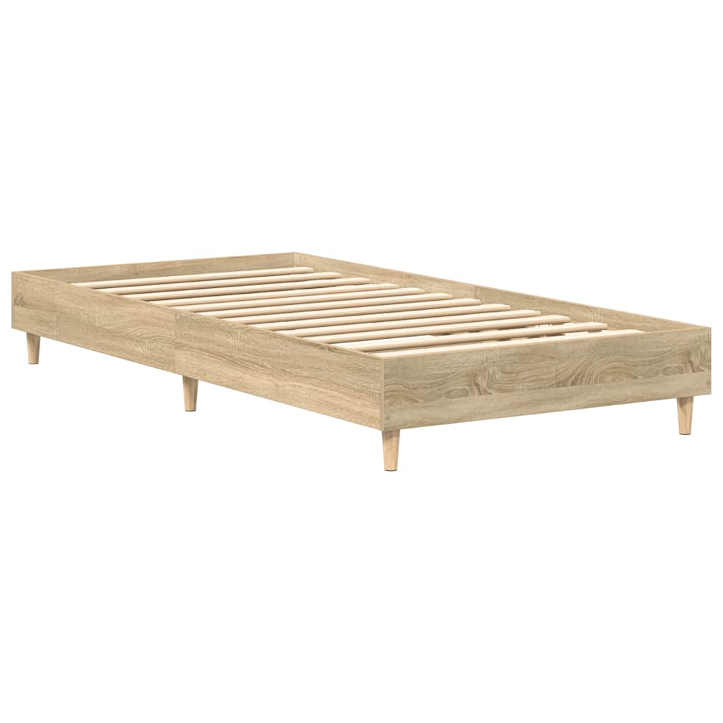 Bed Frame No Mattress Sonoma Oak 90x190 cm Engineered Wood