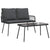 Garden Dining Set 2 pcs Black Poly Rattan