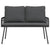 Garden Dining Set 2 pcs Black Poly Rattan