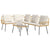 Garden Sofa Set 2 pcs Natural Poly Rattan