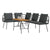 Garden Sofa Set 2 pcs Black Poly Rattan