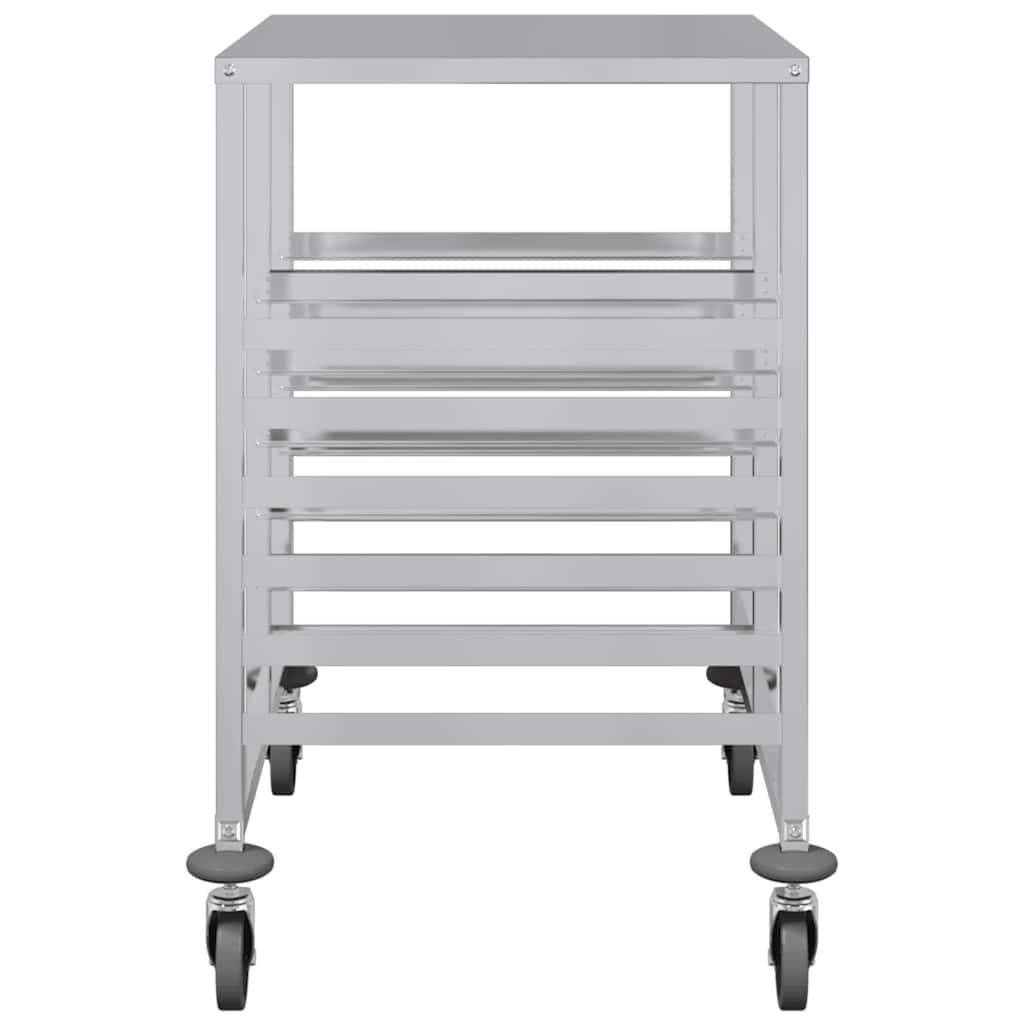 Tray Trolley with 12 GN Containers 75x55x87 cm Stainless Steel