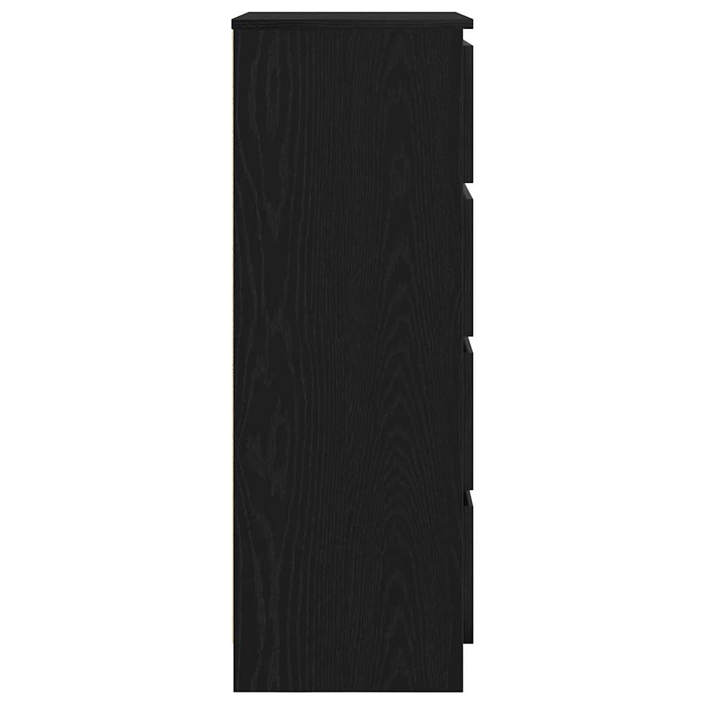 Sideboard Black Oak 60x35x98.5 cm Engineered Wood