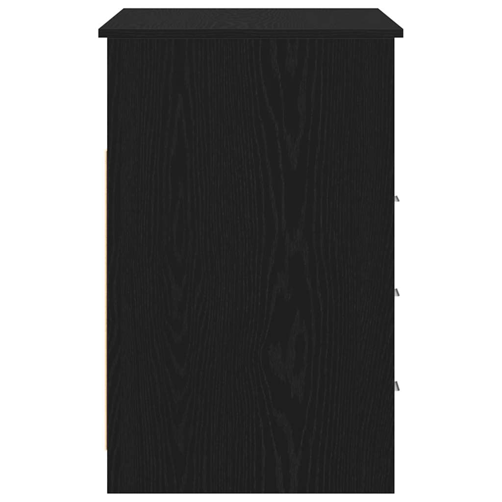 Desk with Drawers Black Oak 102x50x76 cm Engineered Wood