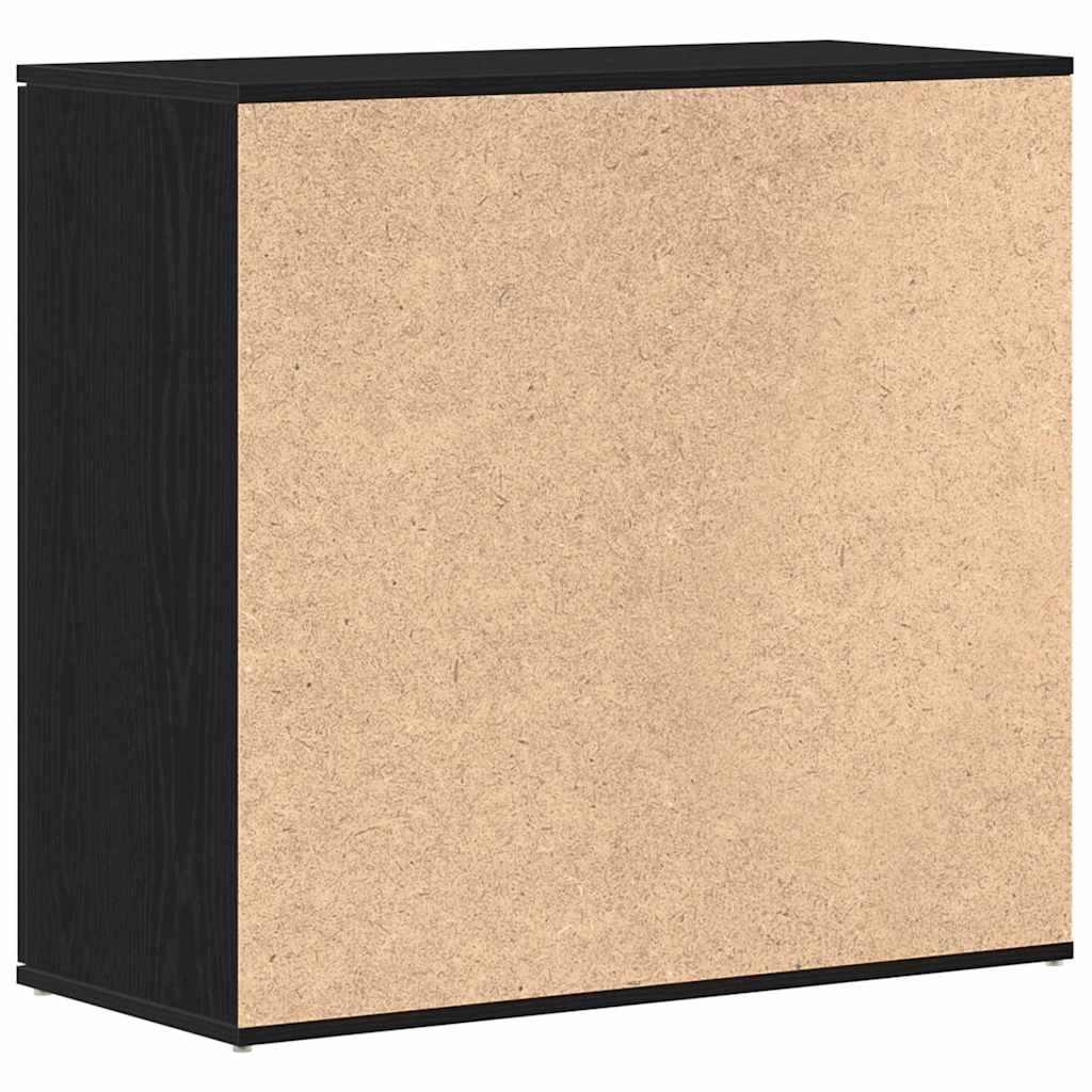 Sideboard Black Oak 80x36x75 cm Engineered Wood