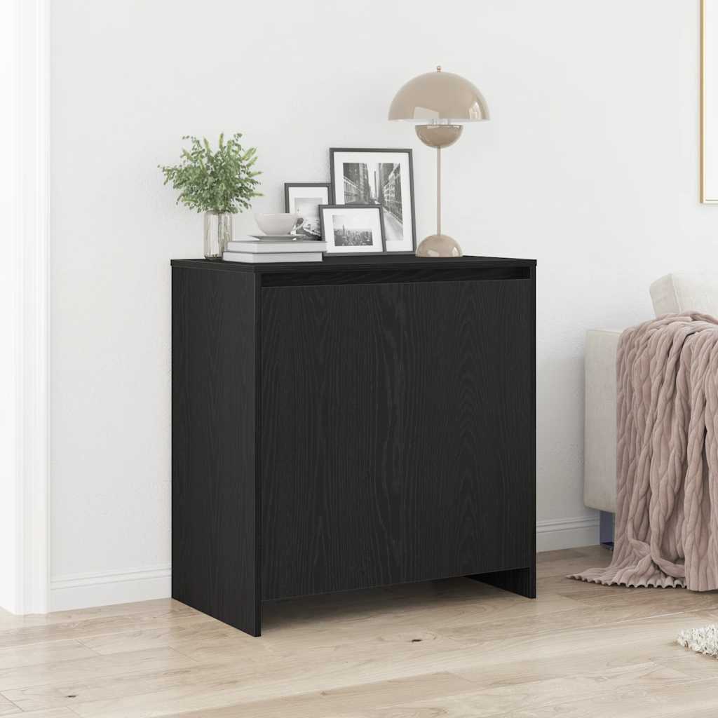 Sideboard Black Oak 70x41x75 cm Engineered Wood