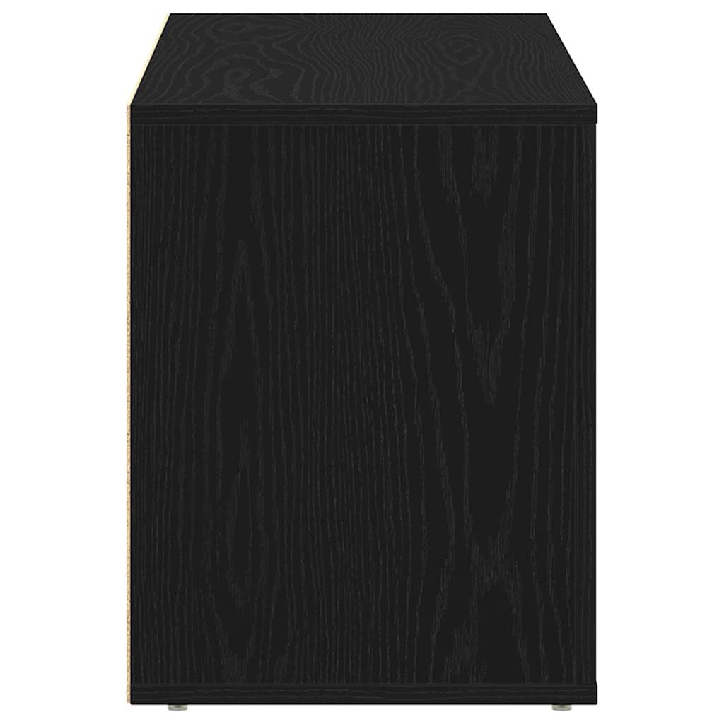 Shoe Bench Black Oak 100x35x45 cm Engineered Wood