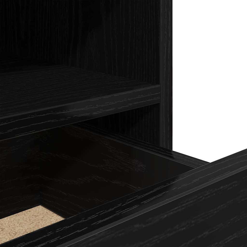 Bedside Cabinet Black Oak 40 x 39 x 48,5 cm Engineered wood