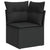 11 Piece Garden Sofa Set with Cushions Black Poly Rattan