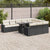 11 Piece Garden Sofa Set with Cushions Black Poly Rattan