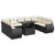 10 Piece Garden Sofa Set with Cushions Black Poly Rattan