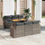 7 Piece Garden Sofa Set with Cushions Grey Poly Rattan