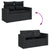 11 Piece Garden Sofa Set with Cushions Black Poly Rattan