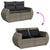 11 Piece Garden Sofa Set with Cushions Grey Poly Rattan