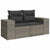 7 Piece Garden Sofa Set with Cushions Grey Poly Rattan