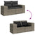 10 Piece Garden Sofa Set with Cushions Grey Poly Rattan Acacia