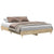 Bed Frame No Mattress Sonoma Oak 150x200 cm Engineered Wood