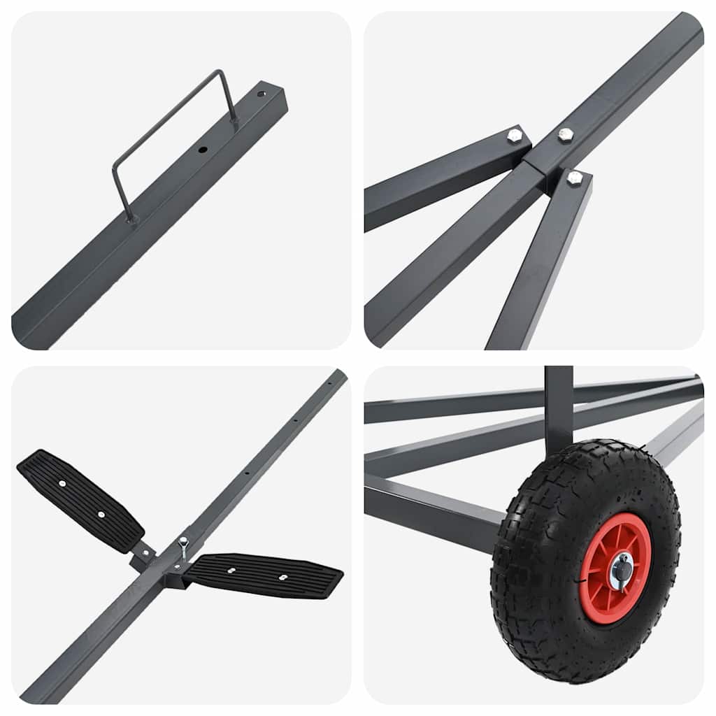 Boat Trailer Silver 302 x 107 x 42 cm Steel