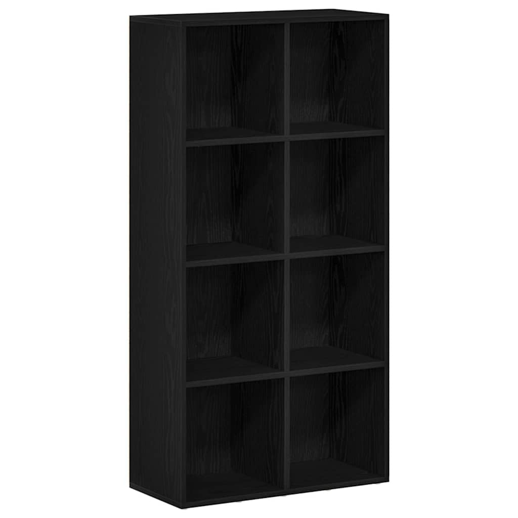 Bookcase Black Oak 66x30x130 cm Engineered Wood
